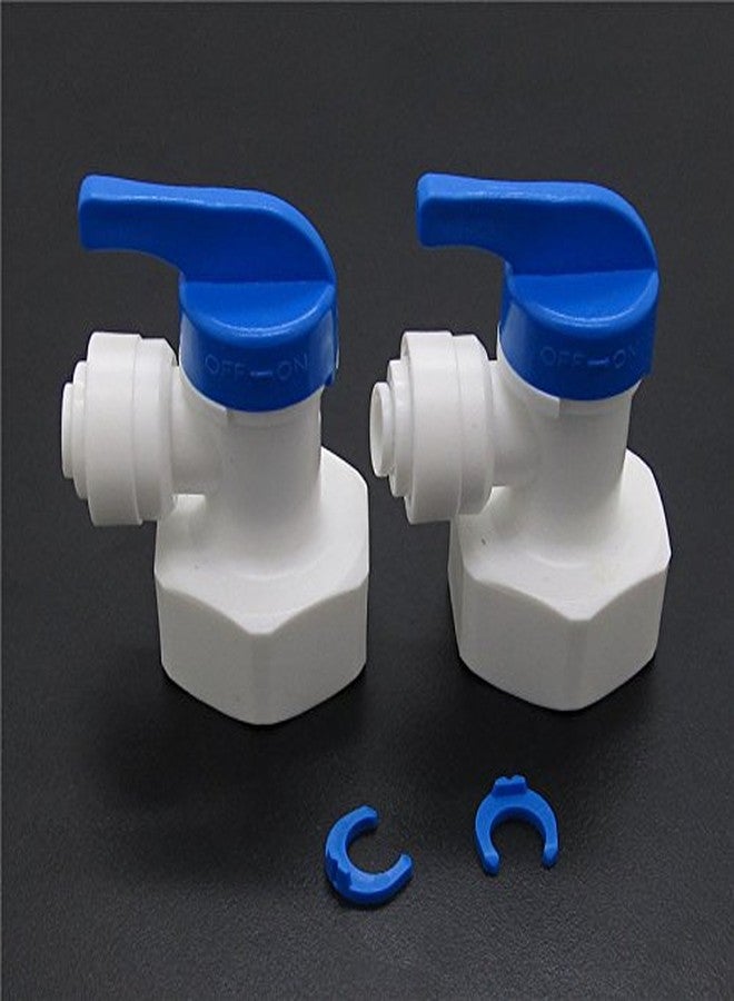 jiuwu 3/4 -Inch Female X 1/4-Inch Tank Ball Valve Quick Connect Aquarium Ro Water Pack of 2 - Image 2